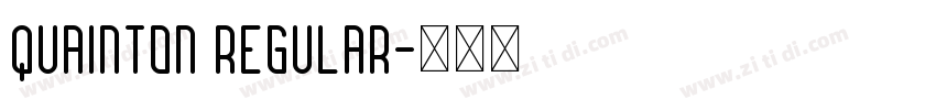 Quainton Regular字体转换